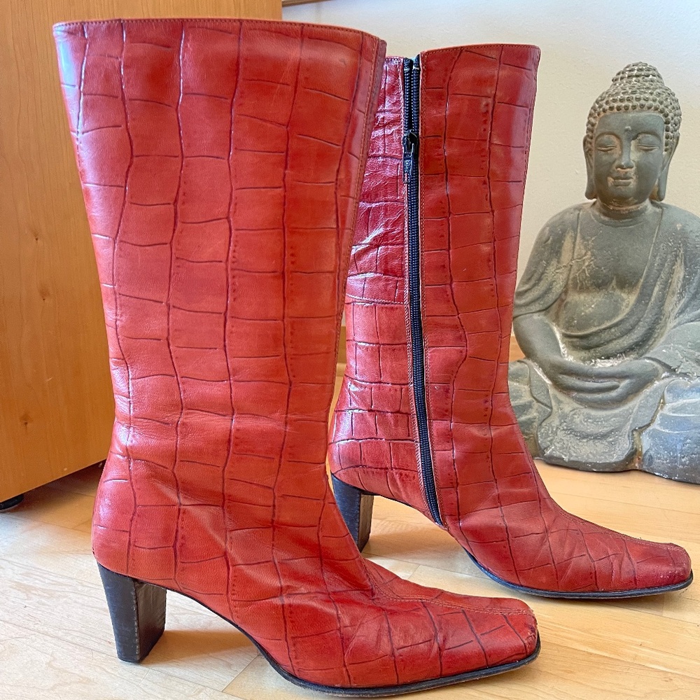 Vero Cuoio Rusty Red Italian Leather Boots